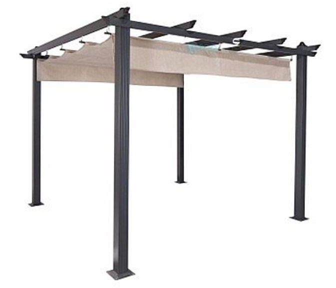 Coolaroo Aluminum Pergola with Retractable Canopy