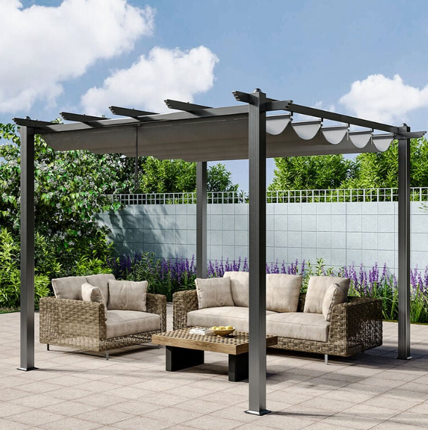 Royal Garden Aluminum Pergola with Retractable Roof