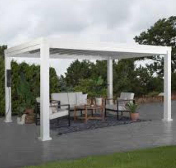 Backyard Discovery Aluminum Pergola with Sunshade